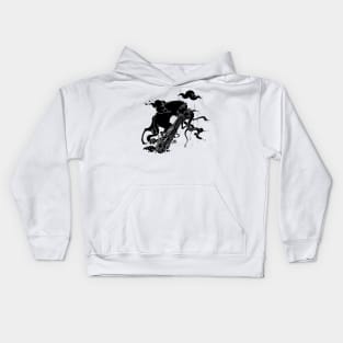 Strange Cat And Snake Surreal Art Kids Hoodie